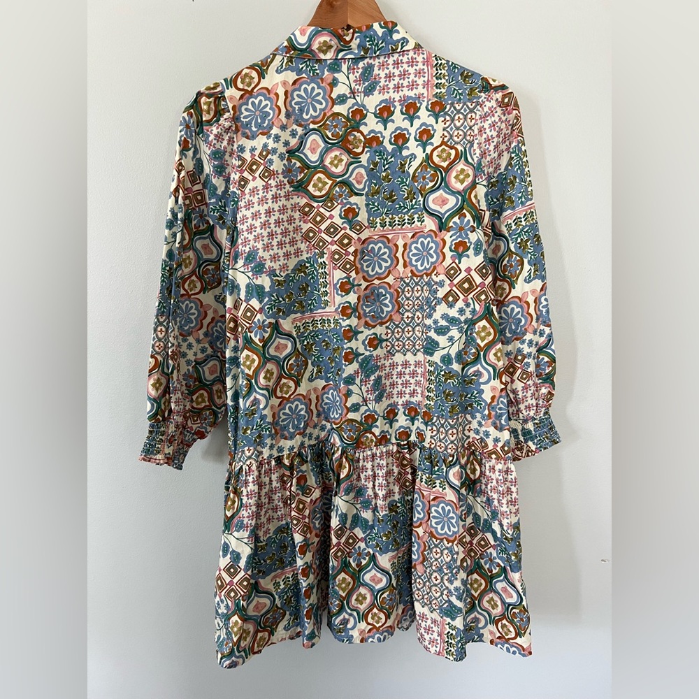 Laroque 100% Cotton Patchwork Tile Print Drop Wai… - image 2